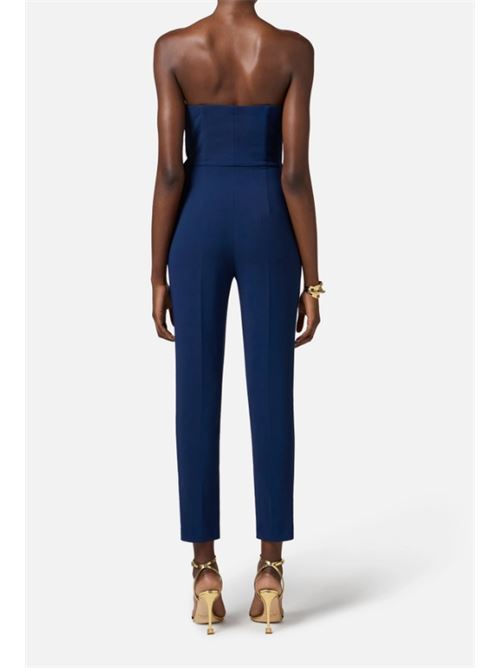 JUMPSUIT WITH MACRO BOW ELISABETTA FRANCHI | TU03951E2DC8 oltremare